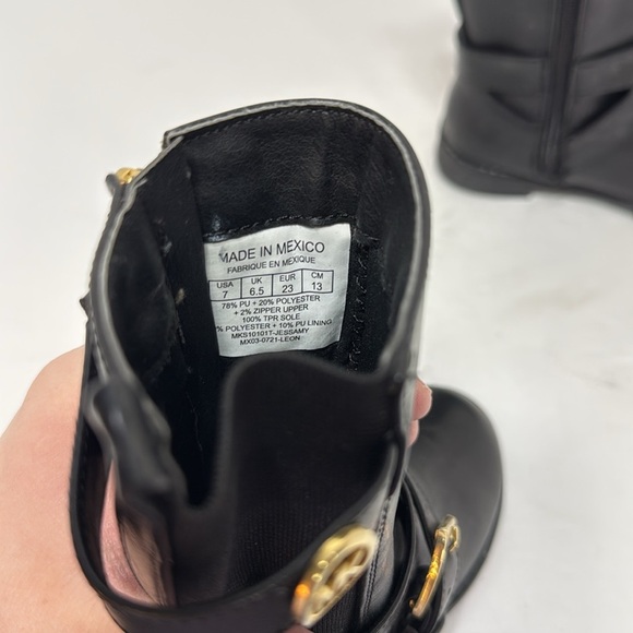 Michael Kors Little Girl Black Boots size 7 - Picture 6 of 7